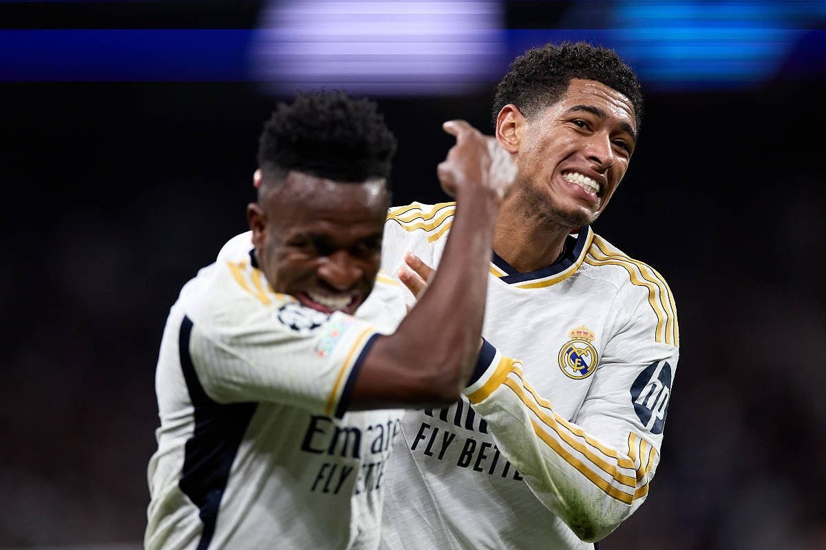 Vinicius Jr và Jude Bellingham trong mùa giải Champions League