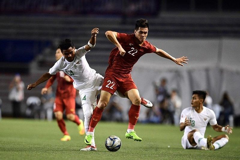 Cầu thủ U23 Việt Nam ăn mừng chiến thắng trong trận chung kết AFF Cup 2018.