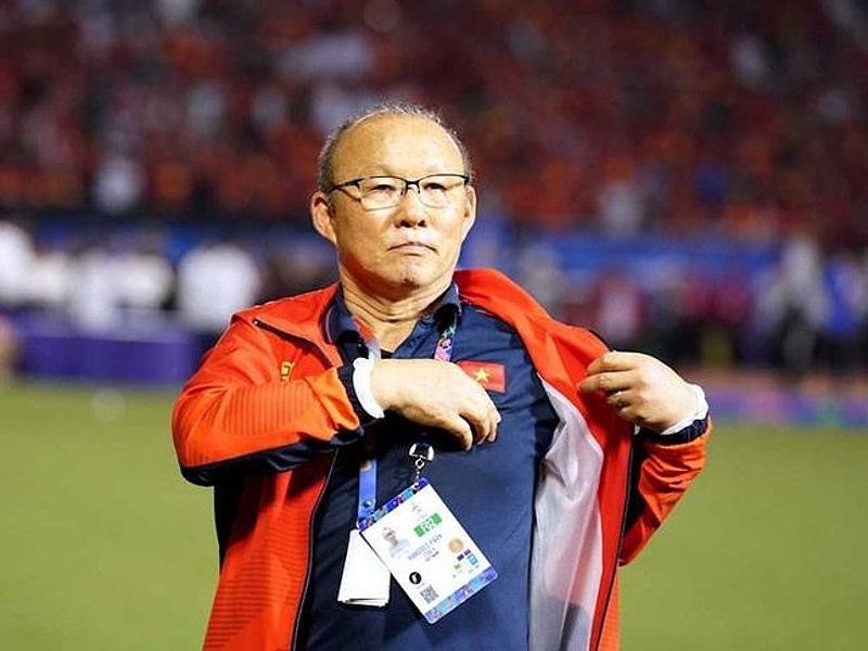 HLV Park Hang-seo dẫn dắt đội tuyển U23 Việt Nam trong trận bán kết U23 châu Á 2018.