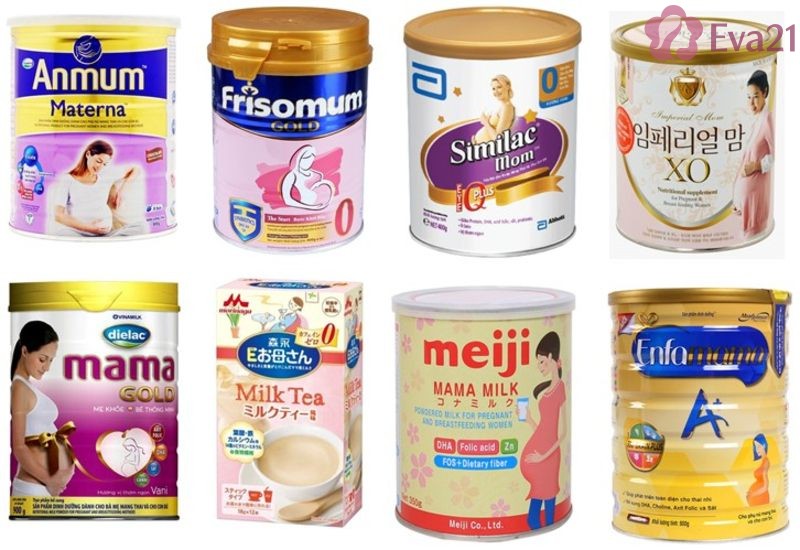 Những loại sữa cho mẹ bầu phổ biến được ưa chuộng trên thị trường hiện nay