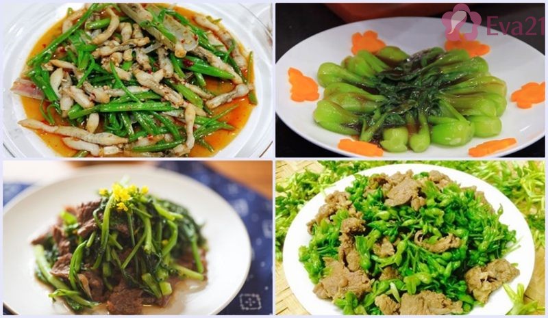 Những công thức nấu các món ăn ngon từ các loại rau củ